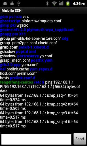 Mobile SSH (Secure Shell) screenshot 6