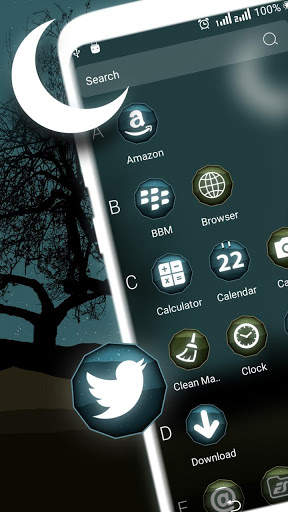 Moon Night Launcher Theme screenshot 3