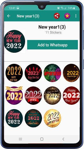 Selamat Tahun Baru 2022 Pelekat Untuk WAStickerApp screenshot 5