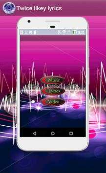 Twice likey lyrics 1 تصوير الشاشة