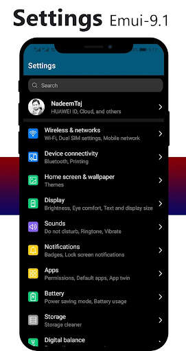 Black Emui 9.1 Theme for Huawei screenshot 4