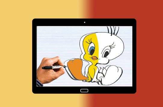 تعليم طريقة رسم تويتي تعليم الرسم للاطفال 3 تصوير الشاشة