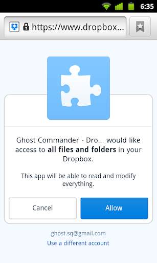 GC Plugin for Dropbox screenshot 1
