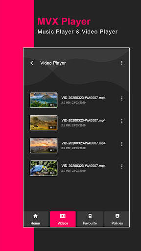 MVX Player - Music Player & Video Player 2 تصوير الشاشة