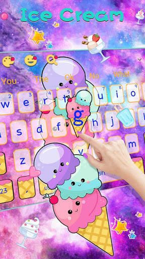 Galaxy Icecream Keyboard Theme screenshot 2