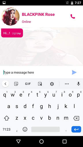 Rose Black Pink Messenger - Prank screenshot 3