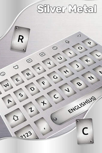 Silver Metal Keyboard screenshot 1