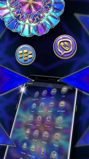 Abstract Glass Flower Launcher Theme screenshot 3