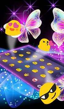 Chủ đề bàn phím Bướm nê-ông screenshot 5