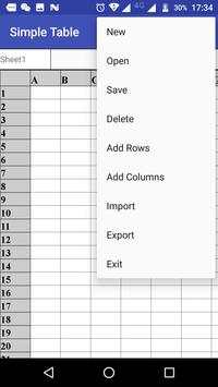 Simple Table screenshot 2