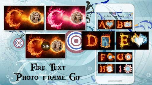 Fire Text Photo Frame Editor screenshot 1