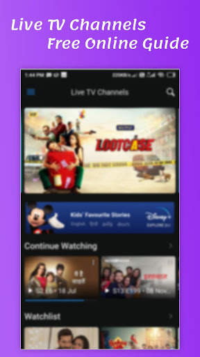Live TV Channels Free Online Guide screenshot 1