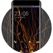 Next Tech theme fire light dark nature wallpaper icon