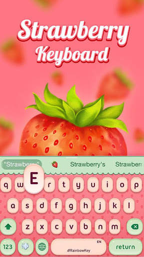 Fruit Keyboard Theme - Strawberry Emoji & Gif screenshot 1