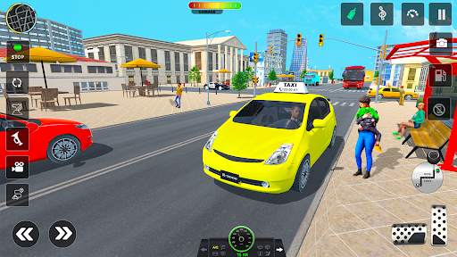 Taxi Cab Car driving school 3d screenshot 4