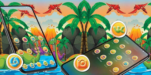 Cartoon Green Nature Dragon Theme screenshot 4
