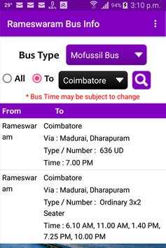 Rameswaram Bus Info screenshot 3