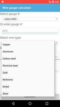 Wire gauge calculator 5 تصوير الشاشة