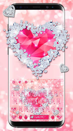 Rose Diamond Heart Keyboard screenshot 1
