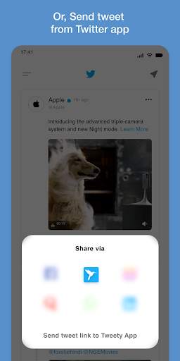 Share tweet on instagram - Tweety App screenshot 2