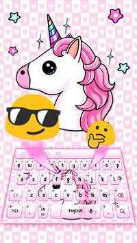 Cute Pink Unicorn Keyboard screenshot 3