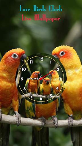 Love Birds Clock Live Wallpaper - Analog Clock screenshot 2