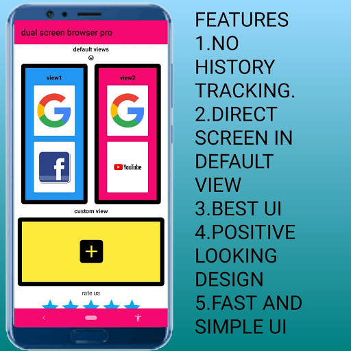 Dual screen browser pro-use two screens at a time. screenshot 1