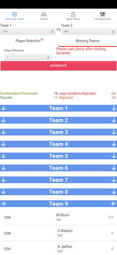 Dreamm 11 Team Generator-Fantasy sports Prediction screenshot 3