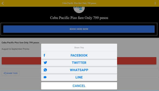 Piso Fare App for CebuPac screenshot 12