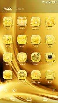 Golden GO Launcher Theme screenshot 3