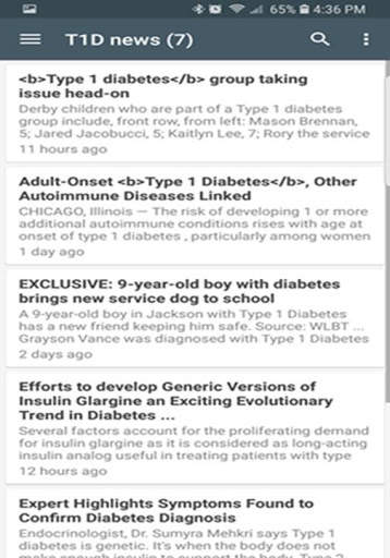 Free Type 1 Diabetes News screenshot 8