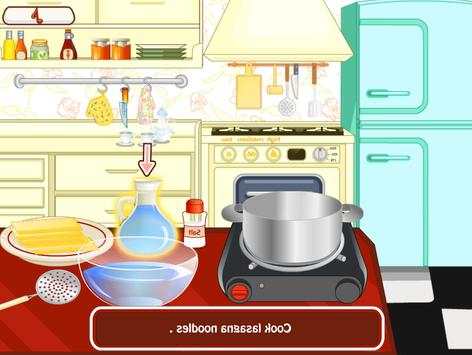 cooking lasagna game screenshot 2