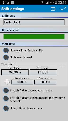 Shift Wage Planer Trial screenshot 6