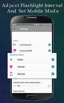 Flashlight Alerts on Incoming calls and sms screenshot 1