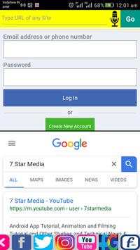 Social Mini Browser with Dual Screen by 7StarMedia screenshot 2