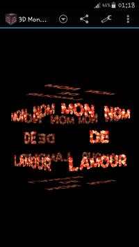 3D Mon Nom d'amour Wallpaper screenshot 4