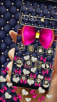Luxury Pink Gold Bow Gravity Theme screenshot 2