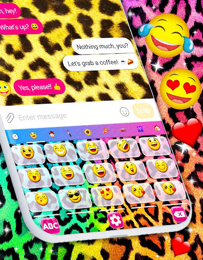 Animal Print Keyboard 🐆 Neon Color Themes screenshot 3