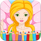 Beauty Fairy Princess Coloring icon