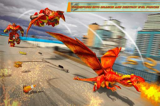 Police  Dragon Robot Car War screenshot 2