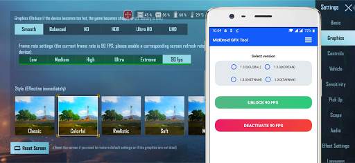 MidDroid - GFX TOOL 60 FPS for PUBG‏ स्क्रीनशॉट 3
