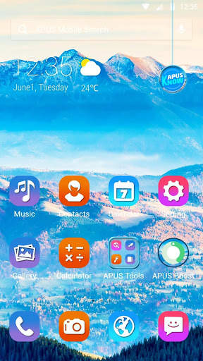 Blue Mountain APUS Launcher theme screenshot 1