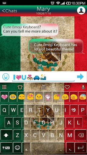 Emoji Keyboard Mexico Theme screenshot 1
