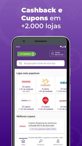 Cuponomia: Cupons e Cashback screenshot 1