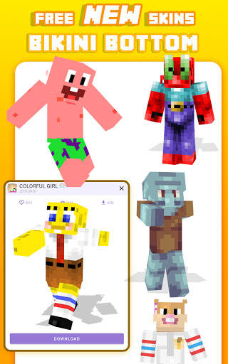 Skins Sponge Craft For Minecraft PE 2021 screenshot 2