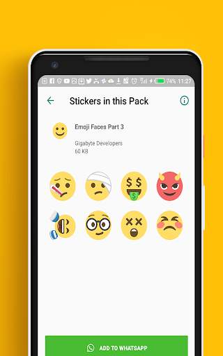 Emoji WAStickers - Face Mood WhatsApp Stickers app screenshot 5