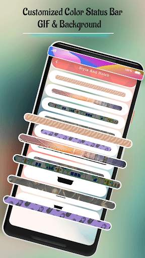 Customized Color Status Bar - GIF & Background screenshot 6