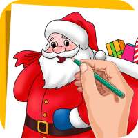 How to draw Christmas and New Year logo