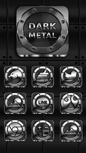 Dark Metal HD LauncherTheme screenshot 6