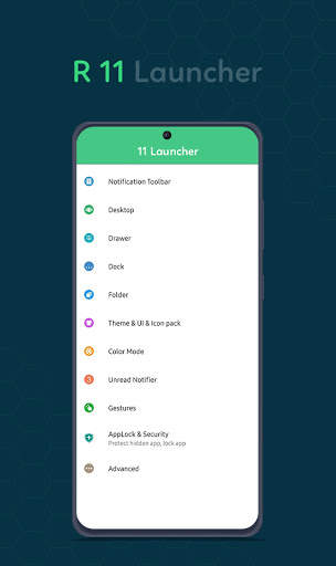 R11 launcher  -Cool R Launcher for android 11 screenshot 5